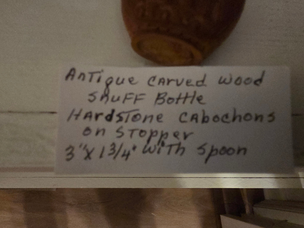 Chinese Wood or Bamboo Carved Snuff Bottle