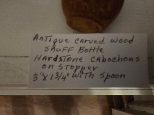 Chinese Wood or Bamboo Carved Snuff Bottle