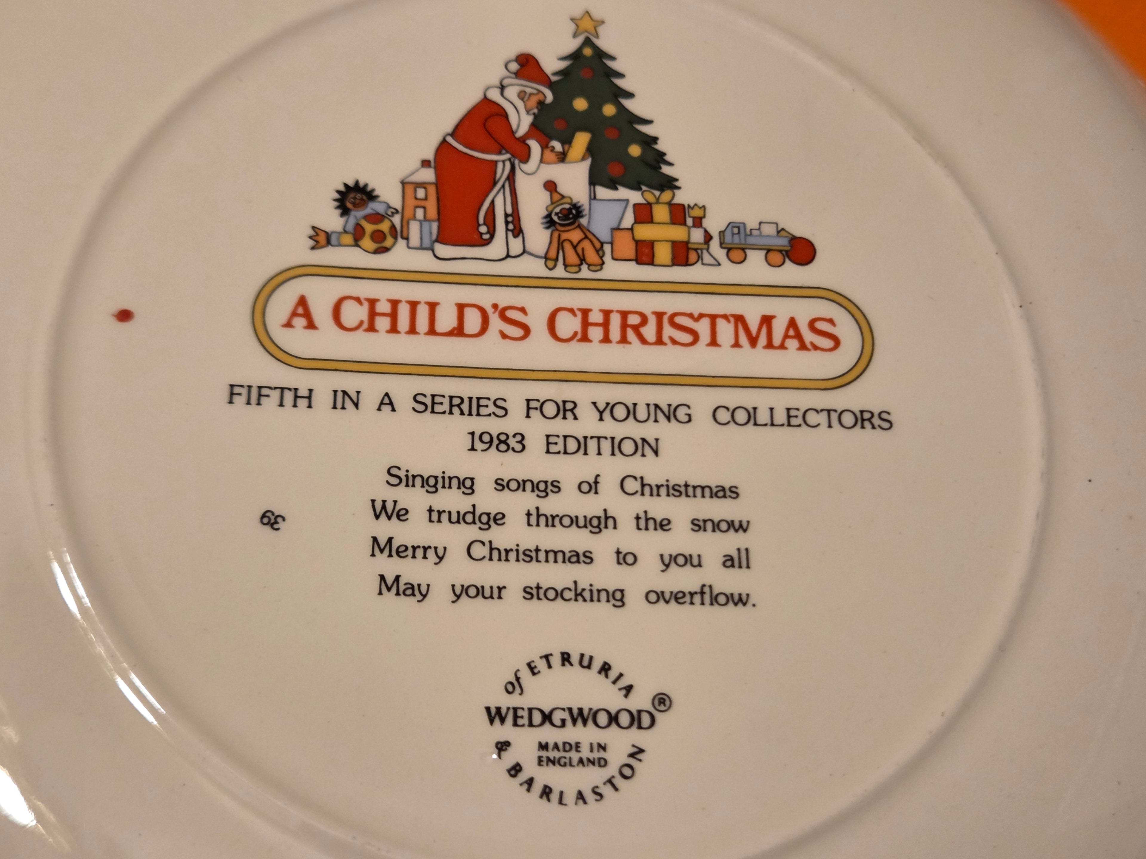 Wedgwood "A Child's Christmas" Collector Plates 1979–1984 – Made in England