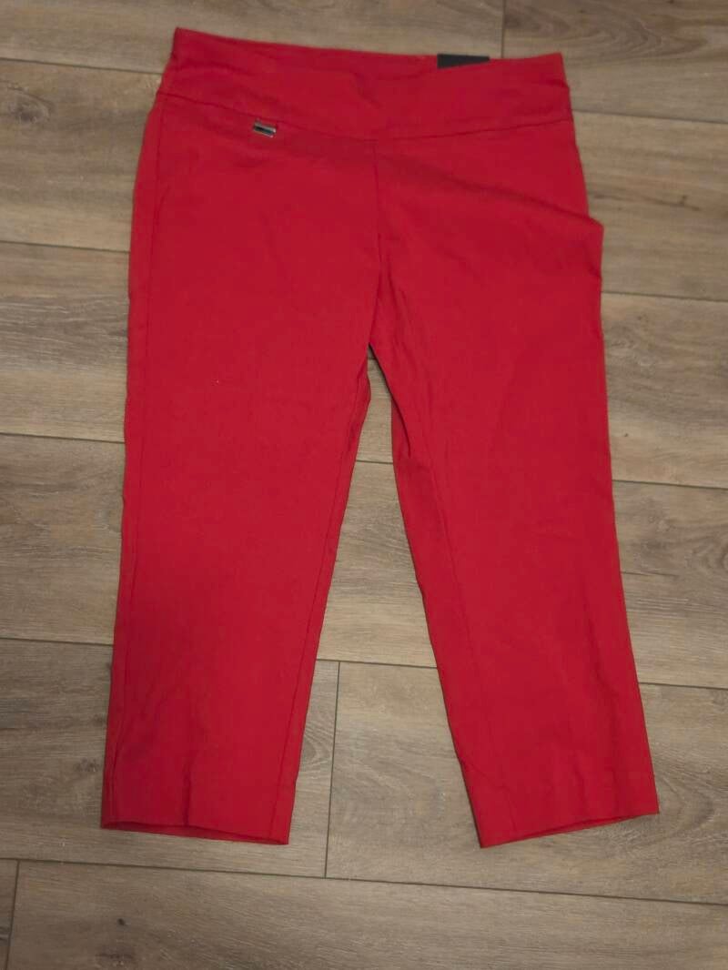 Alfani NWT Tummy-Control Pull-On Skinny Pants — Red, Size 6P