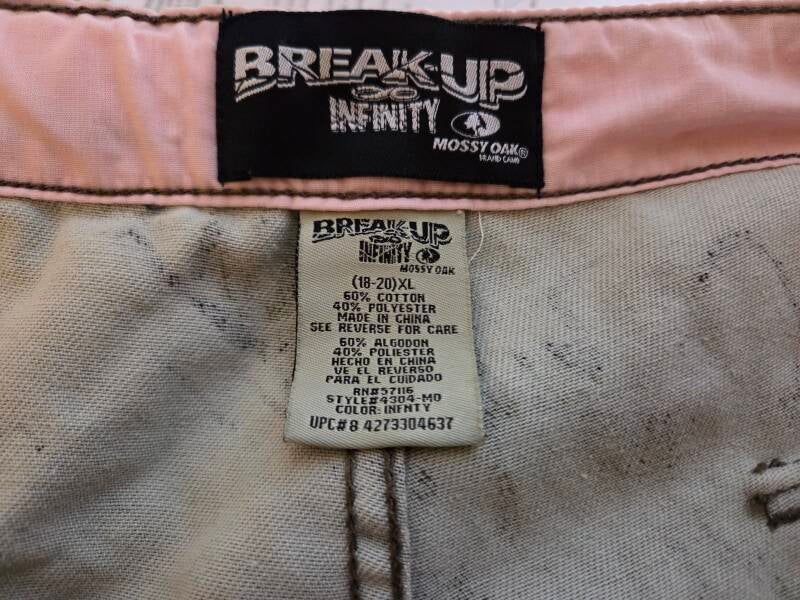 Break-Up Infinity Cargo Pants Womens Pink XL (18-20)