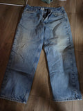 Carhartt Fleece-Lined Blue Denim Jeans — 38x30