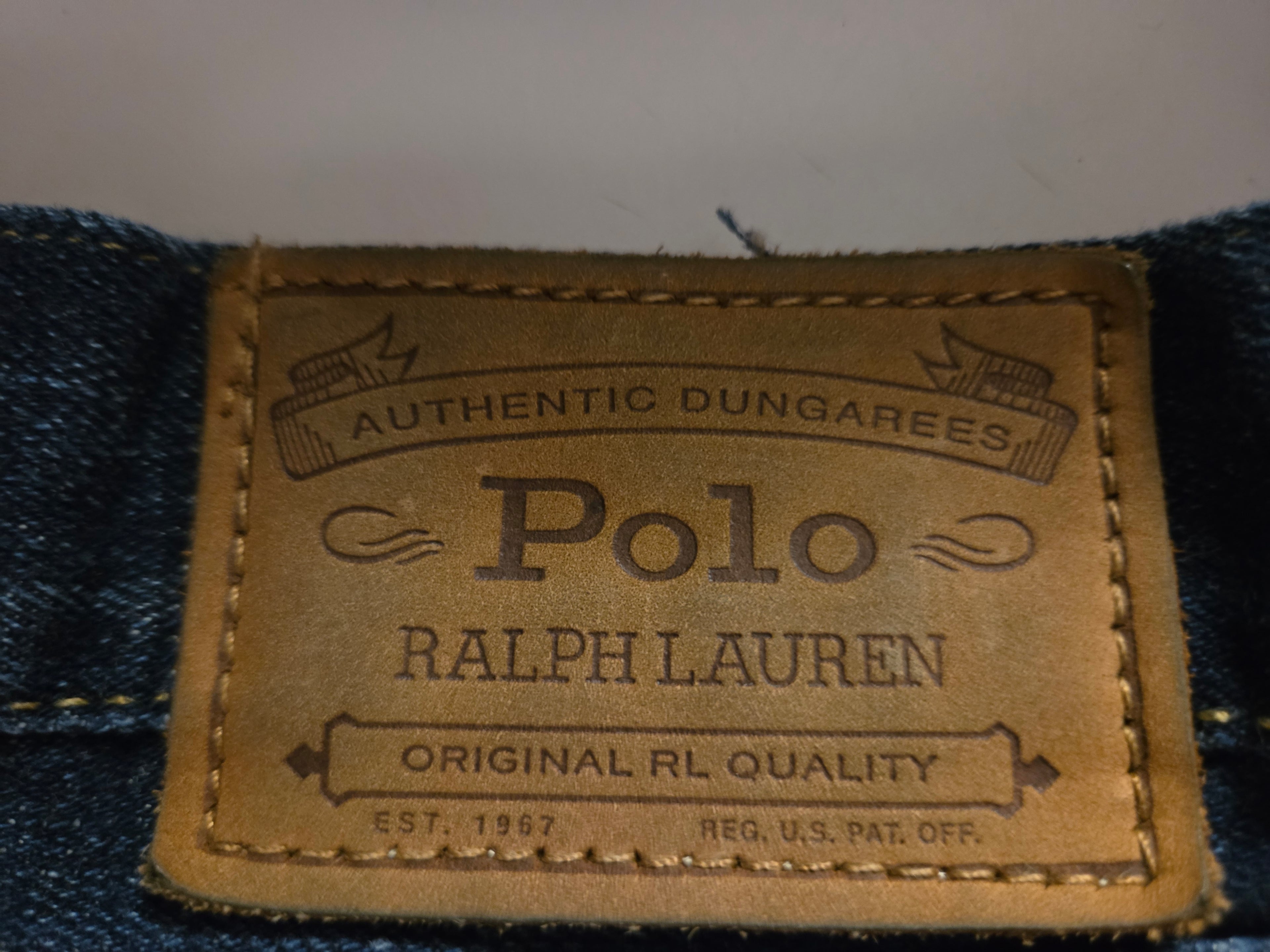 Polo Ralph Lauren Men's Blue Denim Jeans – Size 35x32 Red Line Casual