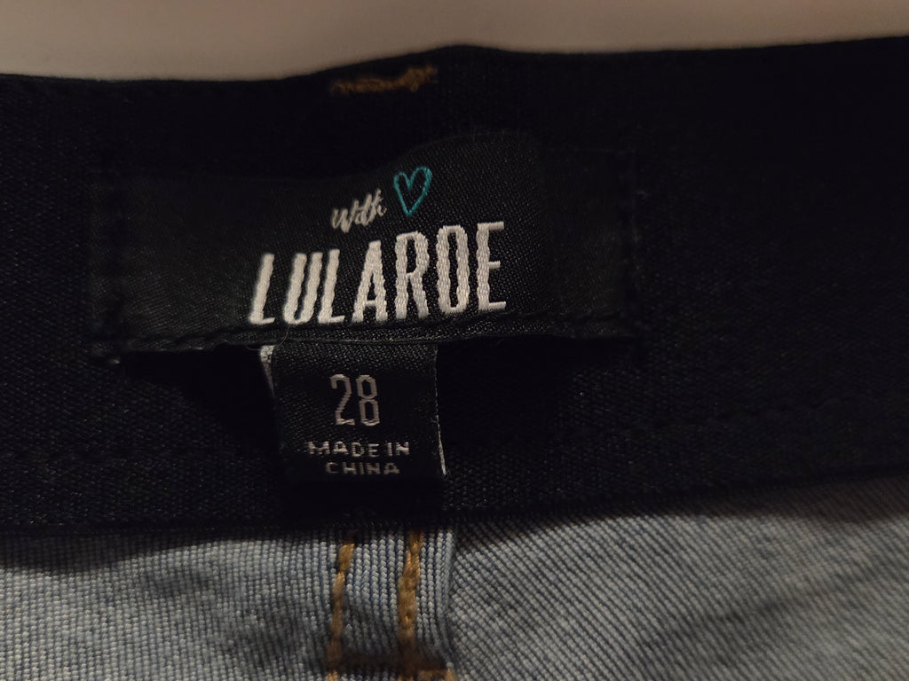 LuLaRoe Women's High Rise Skinny Jeans – Size 28, Blue Medium Wash