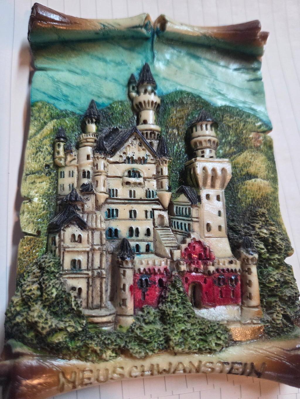 Neuschwanstein Castle Resin Wall Plaque – 6.25" x 9" | Preowned