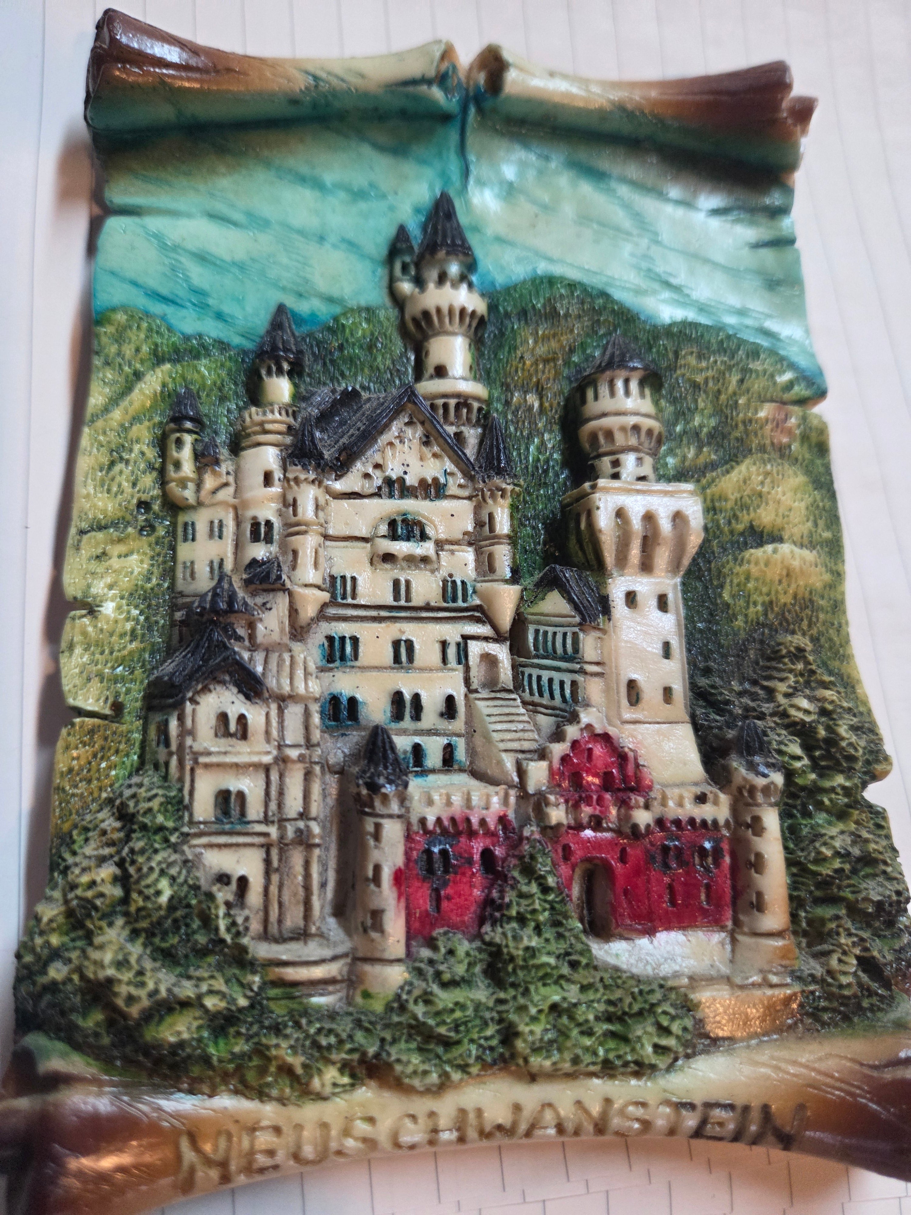 Neuschwanstein Castle Resin Wall Plaque – 6.25" x 9" | Preowned