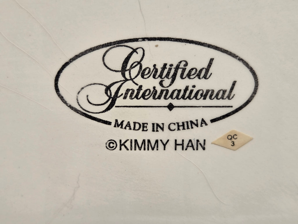 Certified International Ceramic Purse Cookie Jar By Kimmy Han Black Red White
