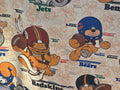 Sears Roebuck Perma Prest Football Drapery Panels 23x83 — Set of 2 (Preowned)