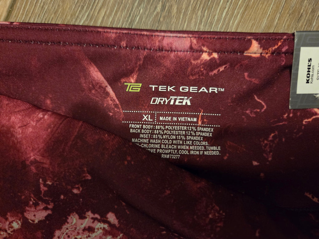 Tek Gear DryTek Women's High Rise Leggings with Hidden Pockets XL — New with Tags
