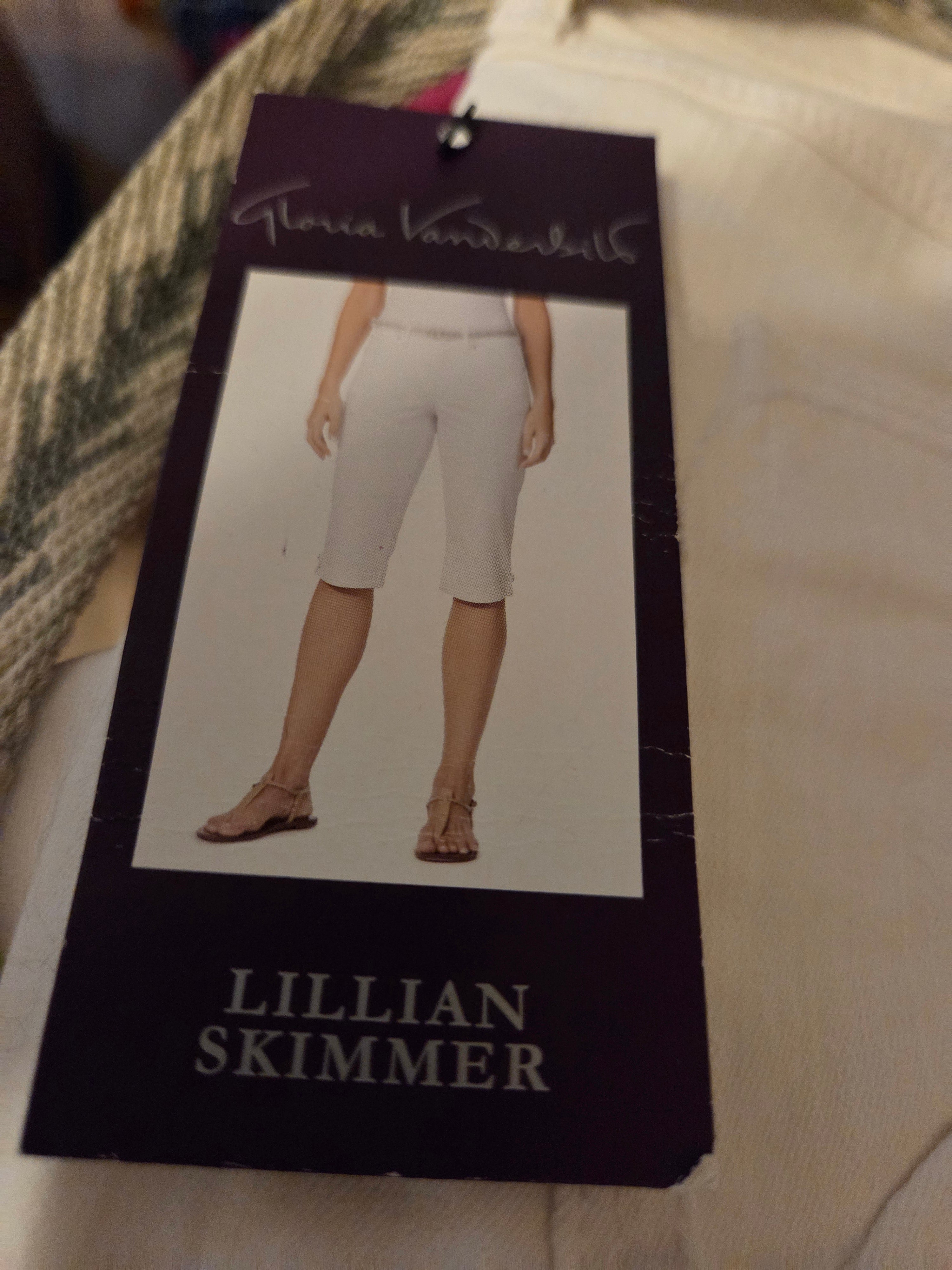 Gloria Vanderbilt Mila Belted Skimmer Pants Size 10 — New with Tags