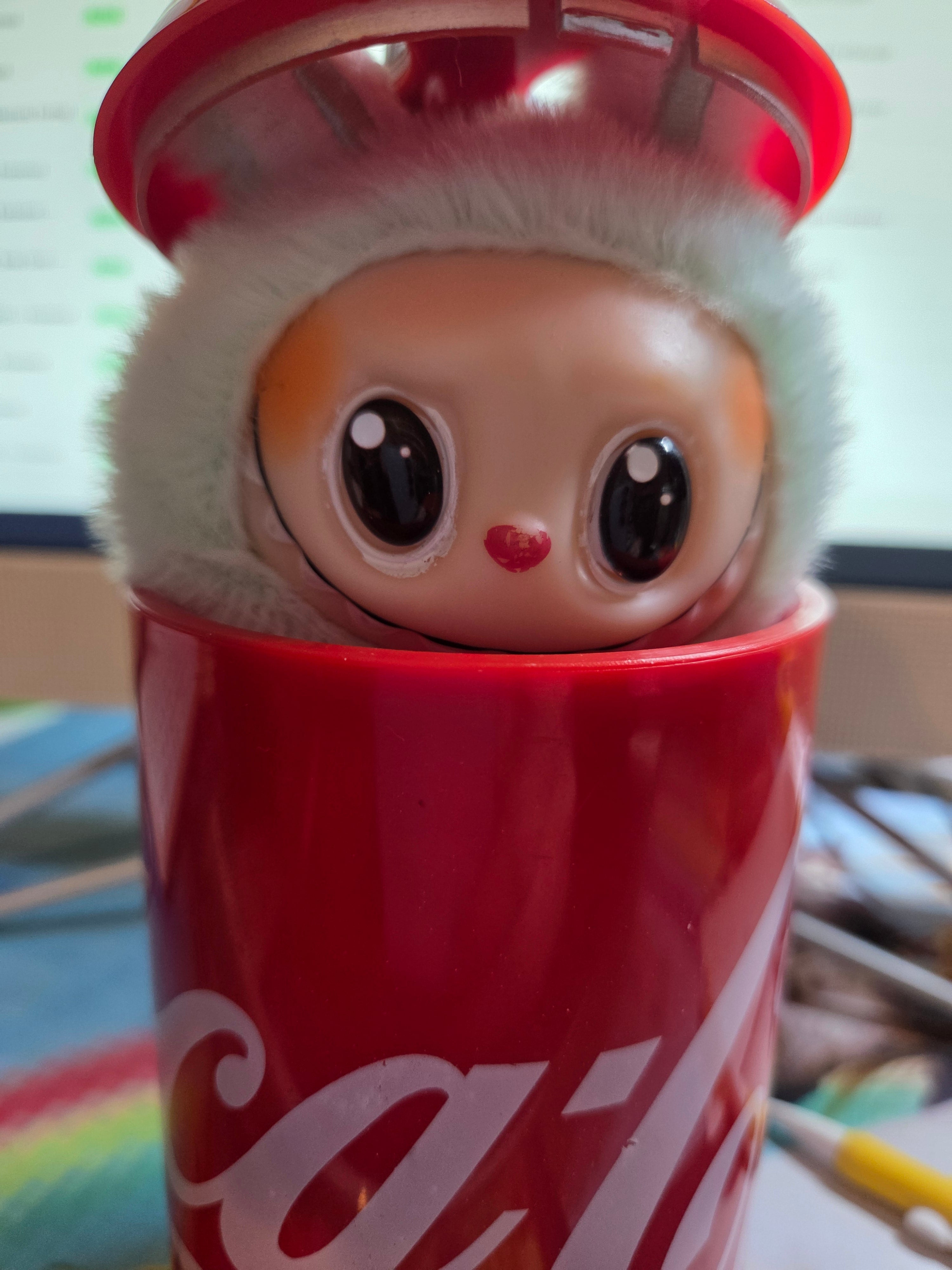 Labubu The Monsters Coca-Cola Soda Can Plush Vinyl Figure 7 Inch (Used)