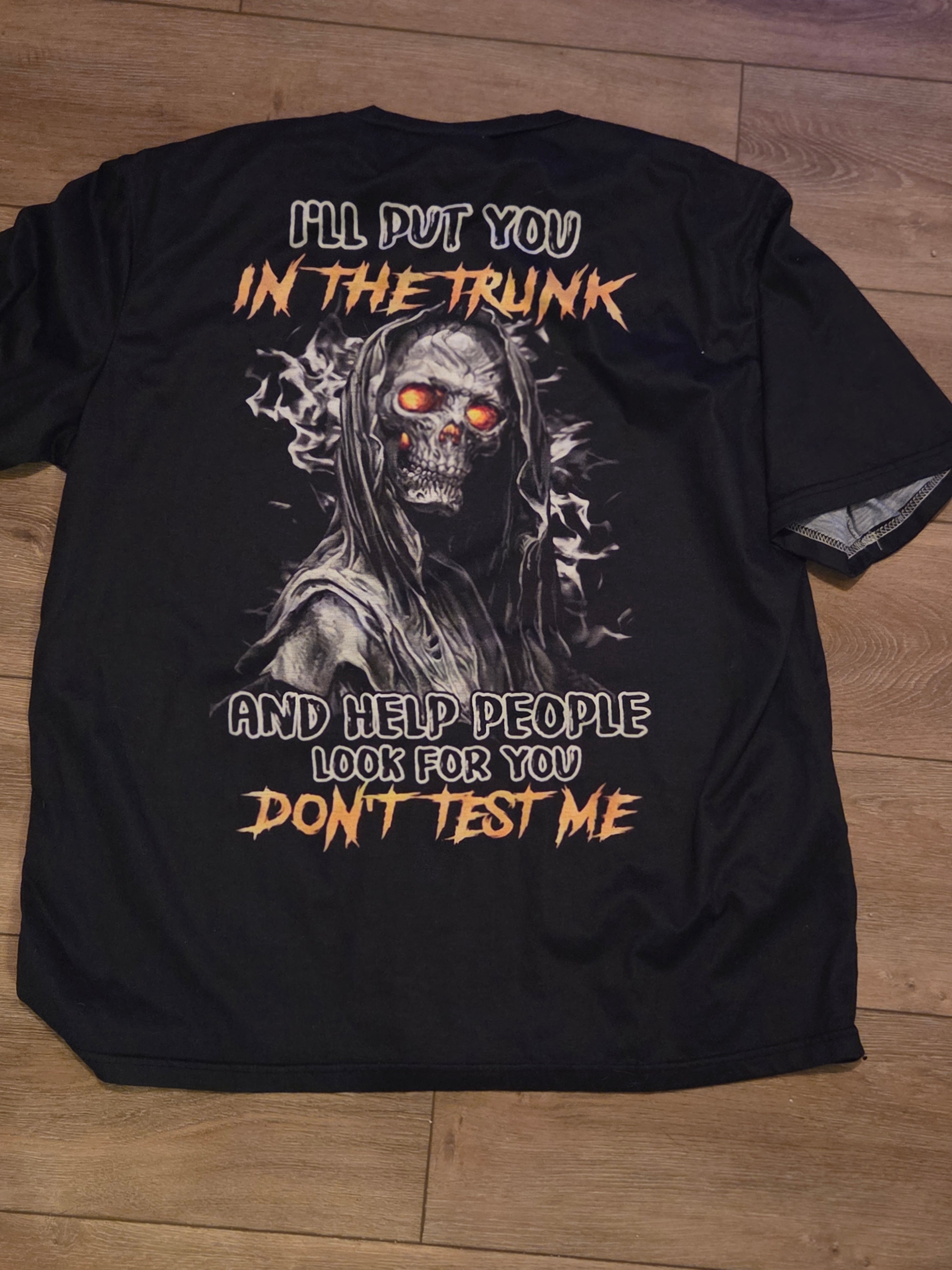 Men's 3D Skull Graphic T-Shirt (Short Sleeve, Crew Neck) Preowned