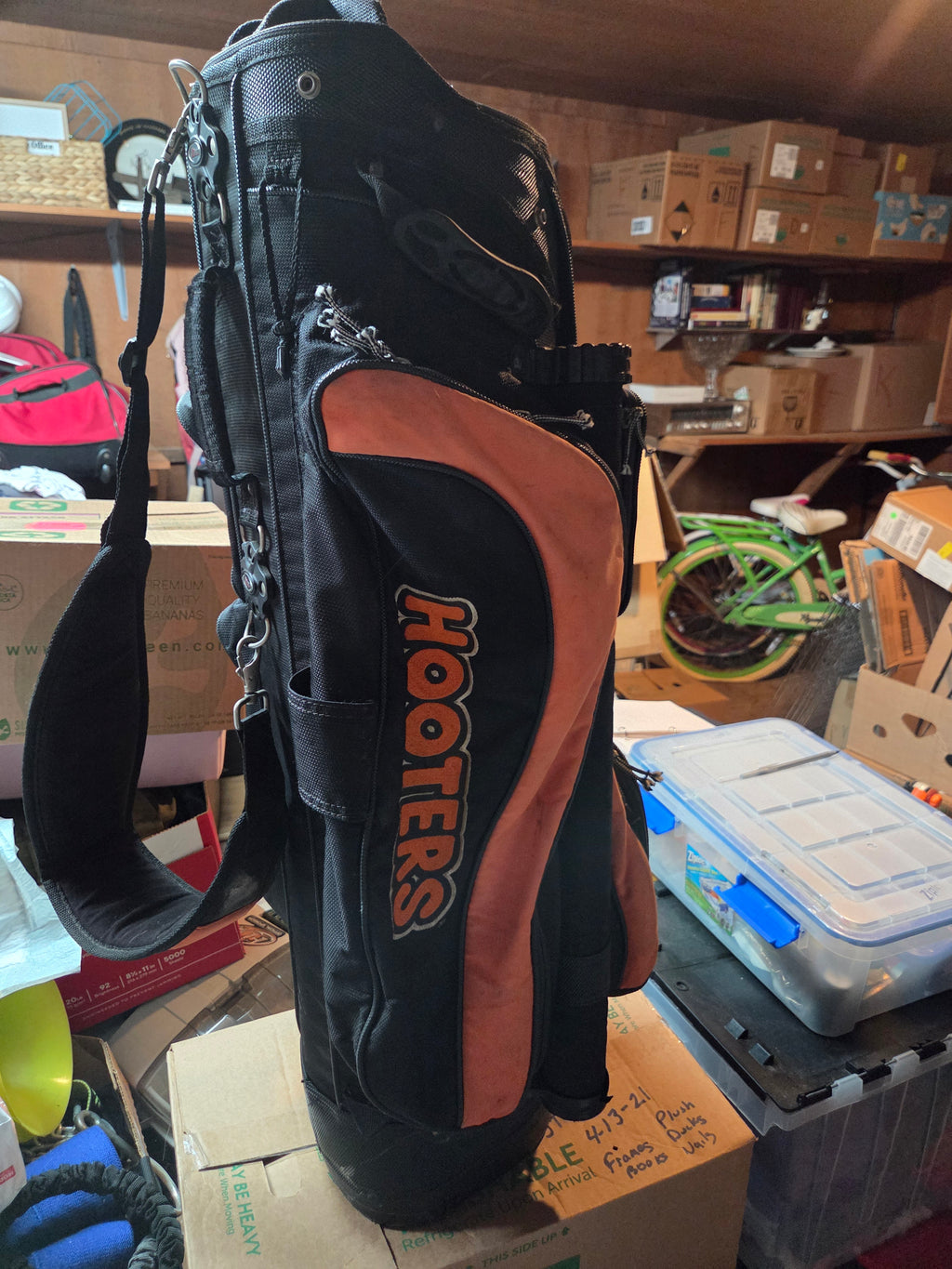Datrek Hooters IDS Golf Cart Bag – 14-Way Divider | Black & Orange | Preowned