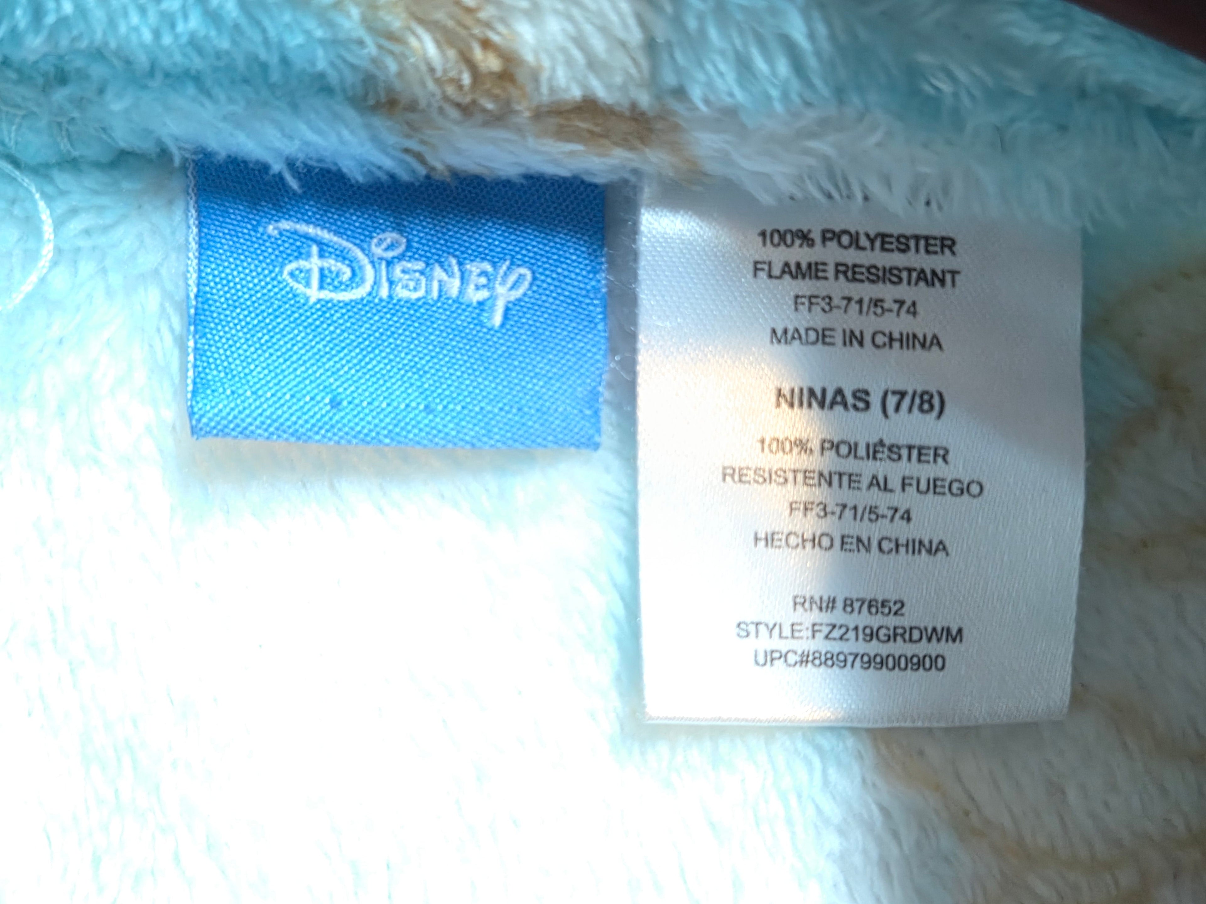 Disney Frozen Elsa Girls Fleece Bathrobe — Size 7/8 (Medium)