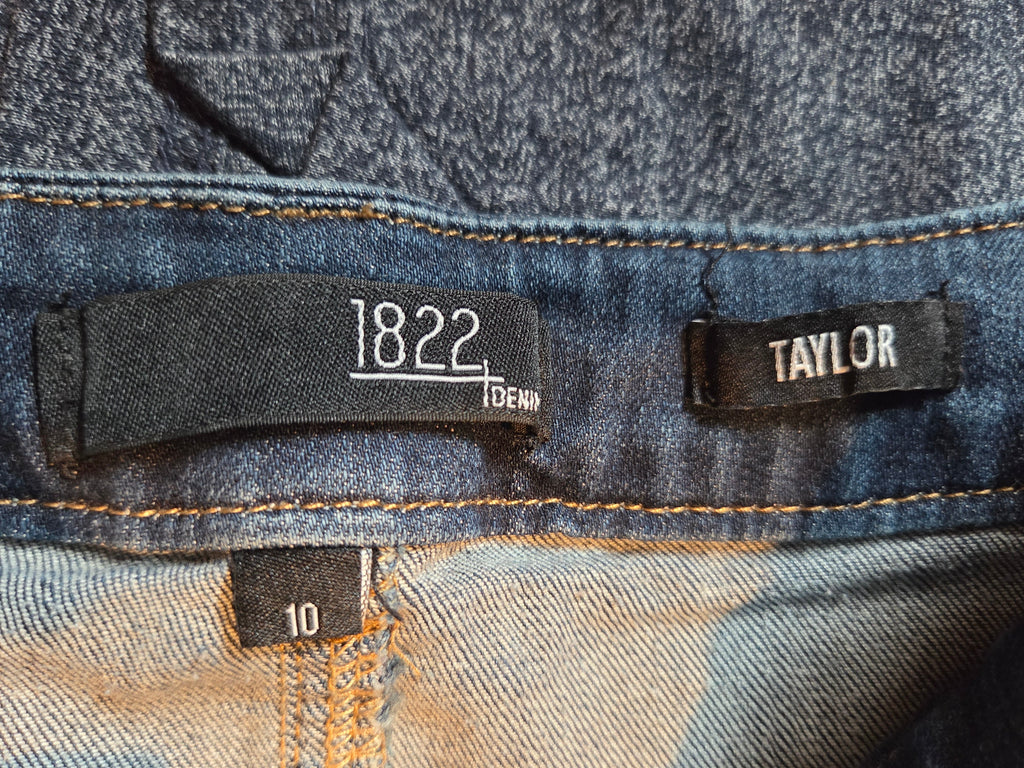 Women's 1822 Denim Cropped 'Taylor' Cuffed Hem Jeans – Size 10