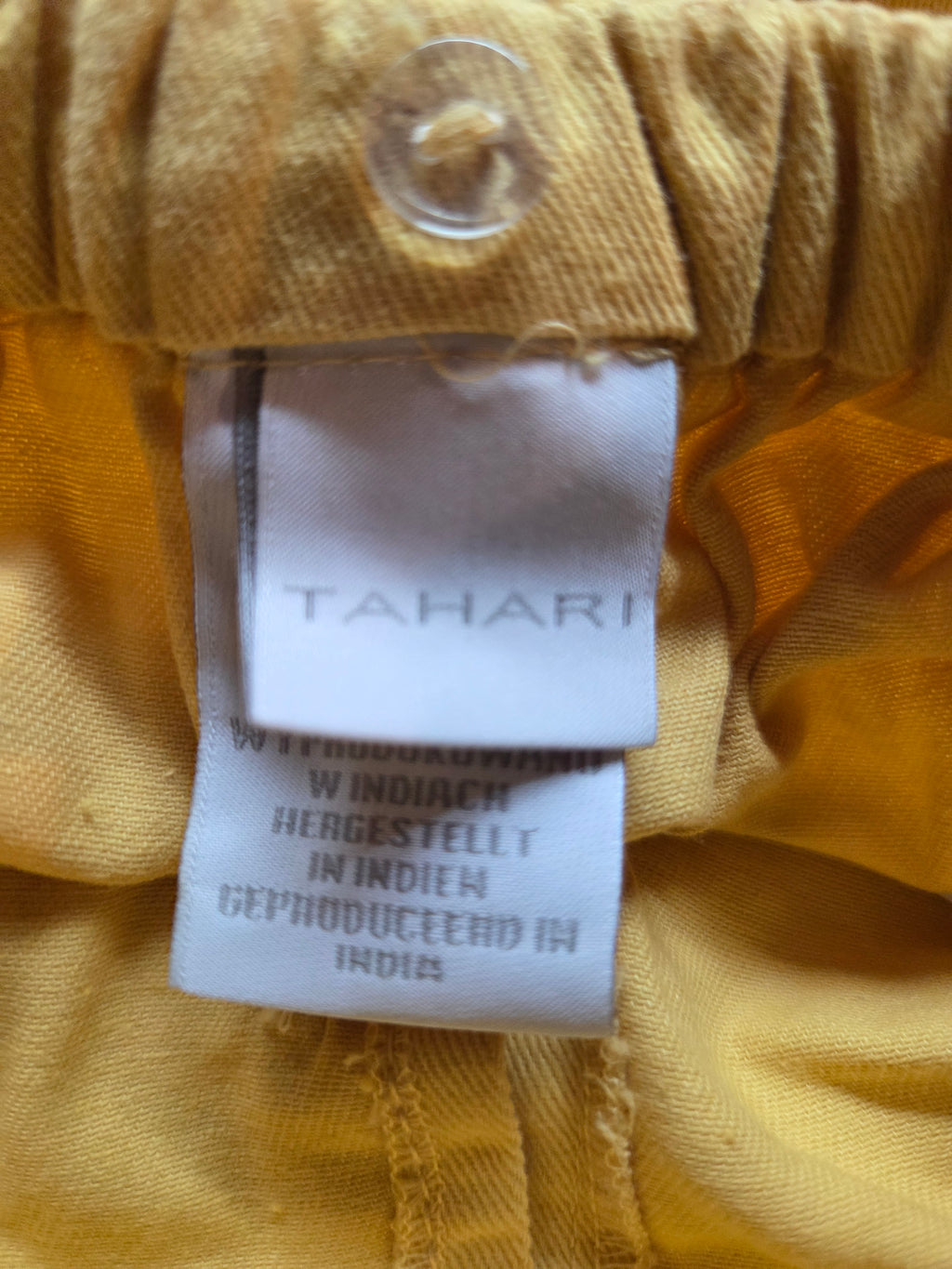 Vintage Tahari Yellow High-Waisted Cuffed Shorts