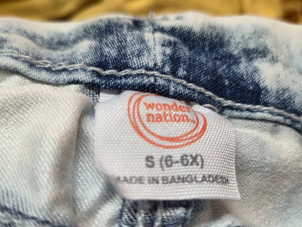 Wonder Nation Kids' Acid Wash Skinny Stretch Denim Jeans