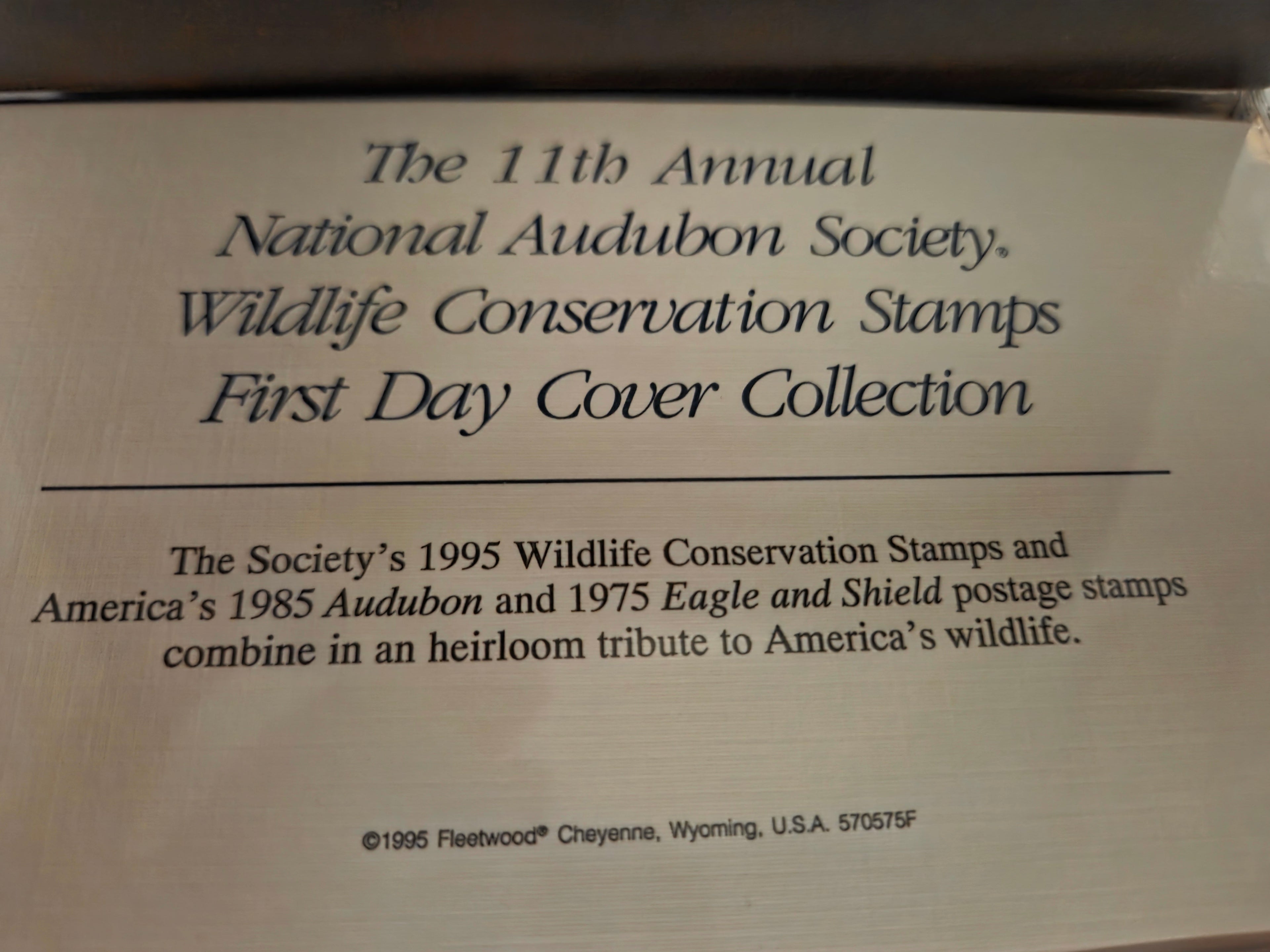 11th Annual National Audubon Society Wildlife Conservation Stamps First Day Cover Collection – 7 Albums