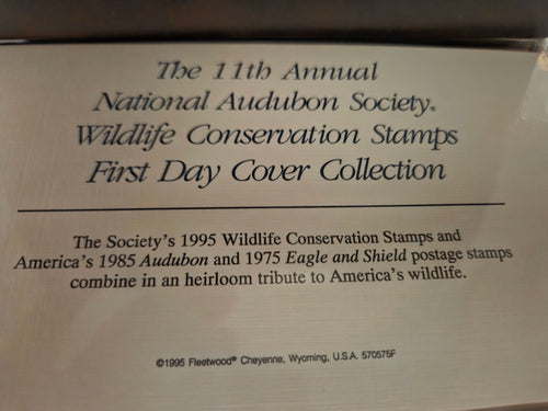 11th Annual National Audubon Society Wildlife Conservation Stamps First Day Cover Collection – 7 Albums