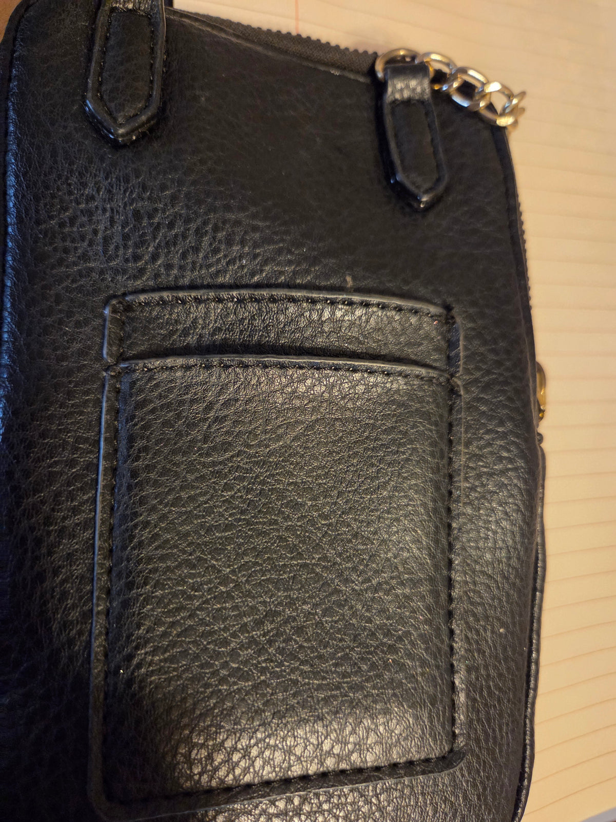 Juicy Couture Cellie Black Pebbled Faux Leather Crossbody