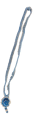 Handmade Ilde de Orula Beaded Puñito – Blue & White Mazo-Style