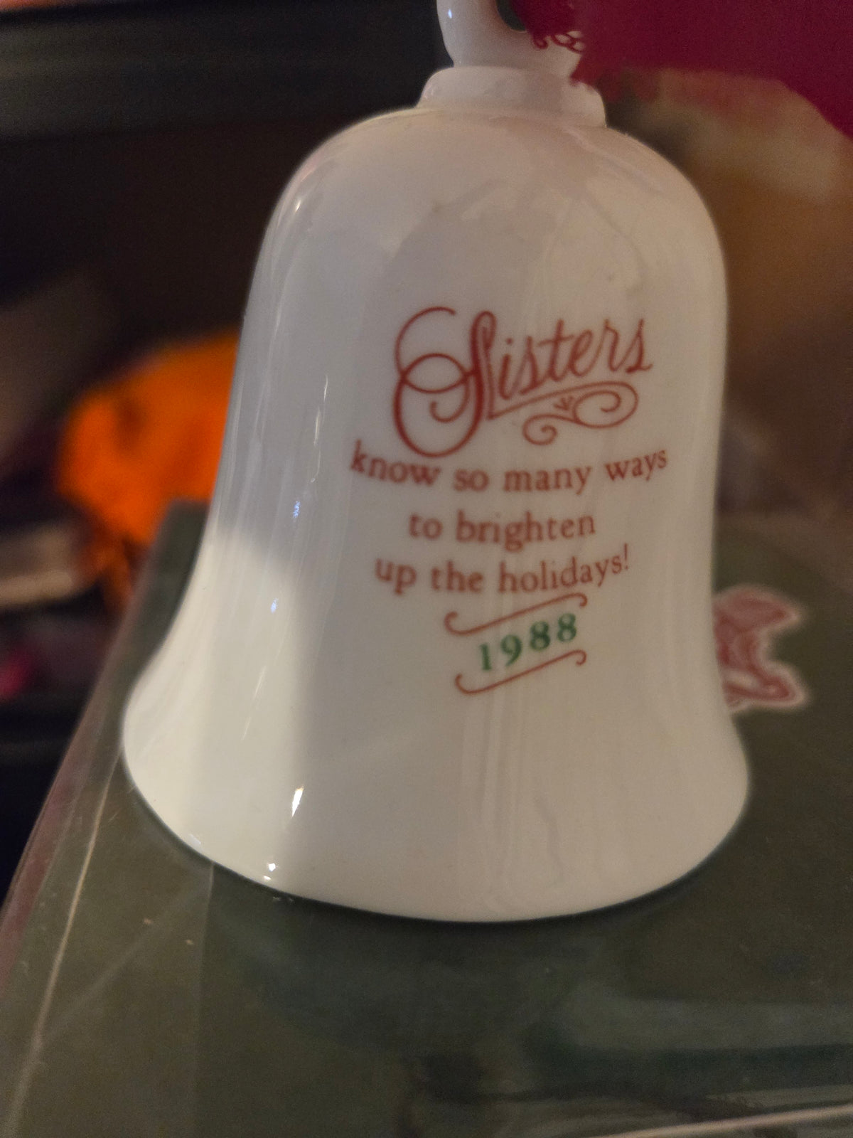 Sister Porcelain Bell Dated 1988 Hallmark Keepsake Ornament Preowned