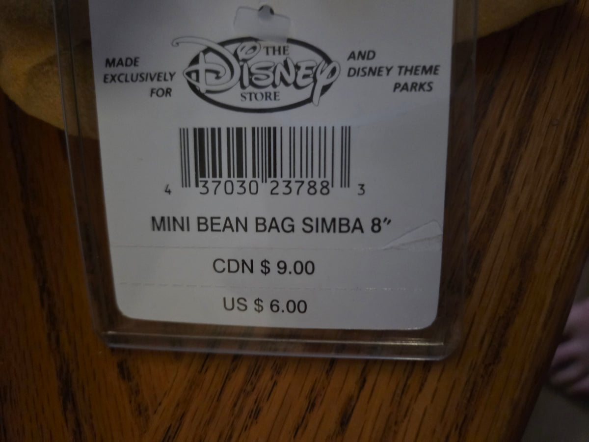 Vintage Disney Store The Lion King Assorted Bean Bag Plush — NWT