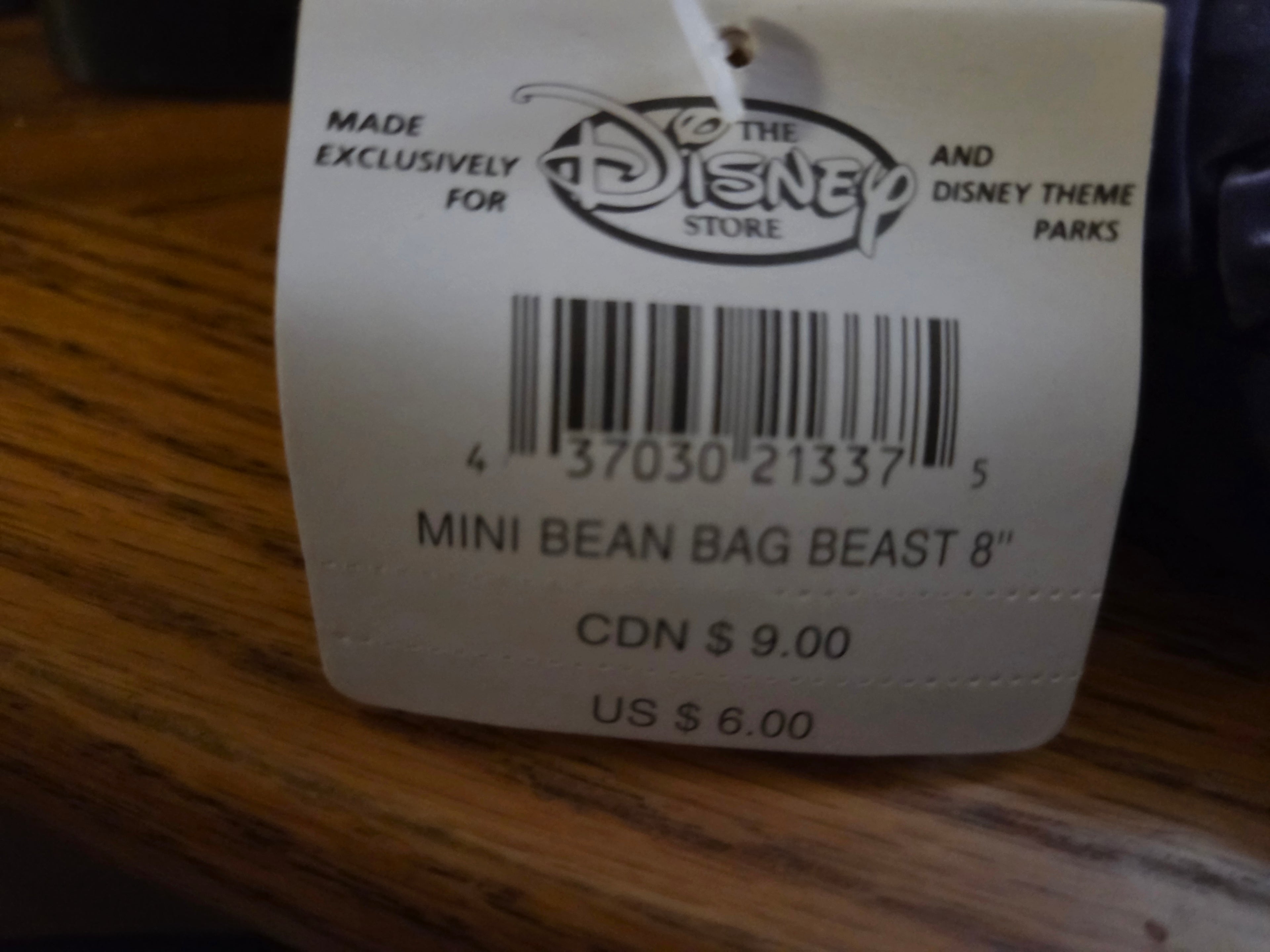 Disney Store Beauty and the Beast Bean Bag Plush Assorted Characters NWT