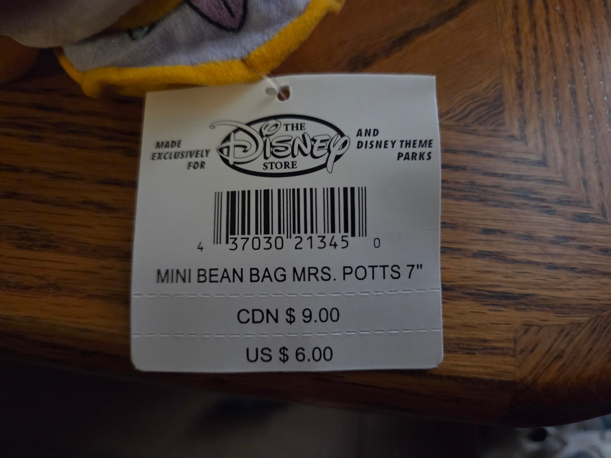 Disney Store Beauty and the Beast Bean Bag Plush Assorted Characters NWT
