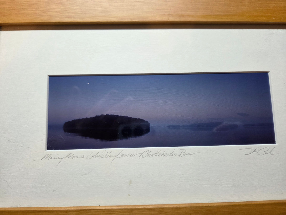 Morning Moon on Lake Sidney Lanier (Chattahoochee River) — Signed Framed Print by J. Cook