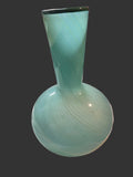 Dansk Mezza Filigrana Swirl Vase – Aqua & Green Hand-Blown Art Glass