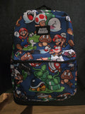 Super Mario All-Over Print Backpack – Blue | Mario, Luigi, Yoshi & Goombas