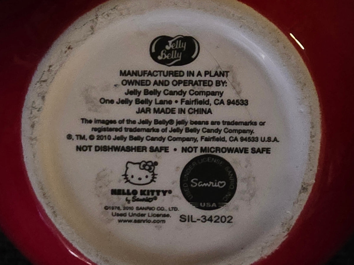 2010 Sanrio Hello Kitty x Jelly Belly Ceramic Candy Jar – Hello Kitty Head Lid