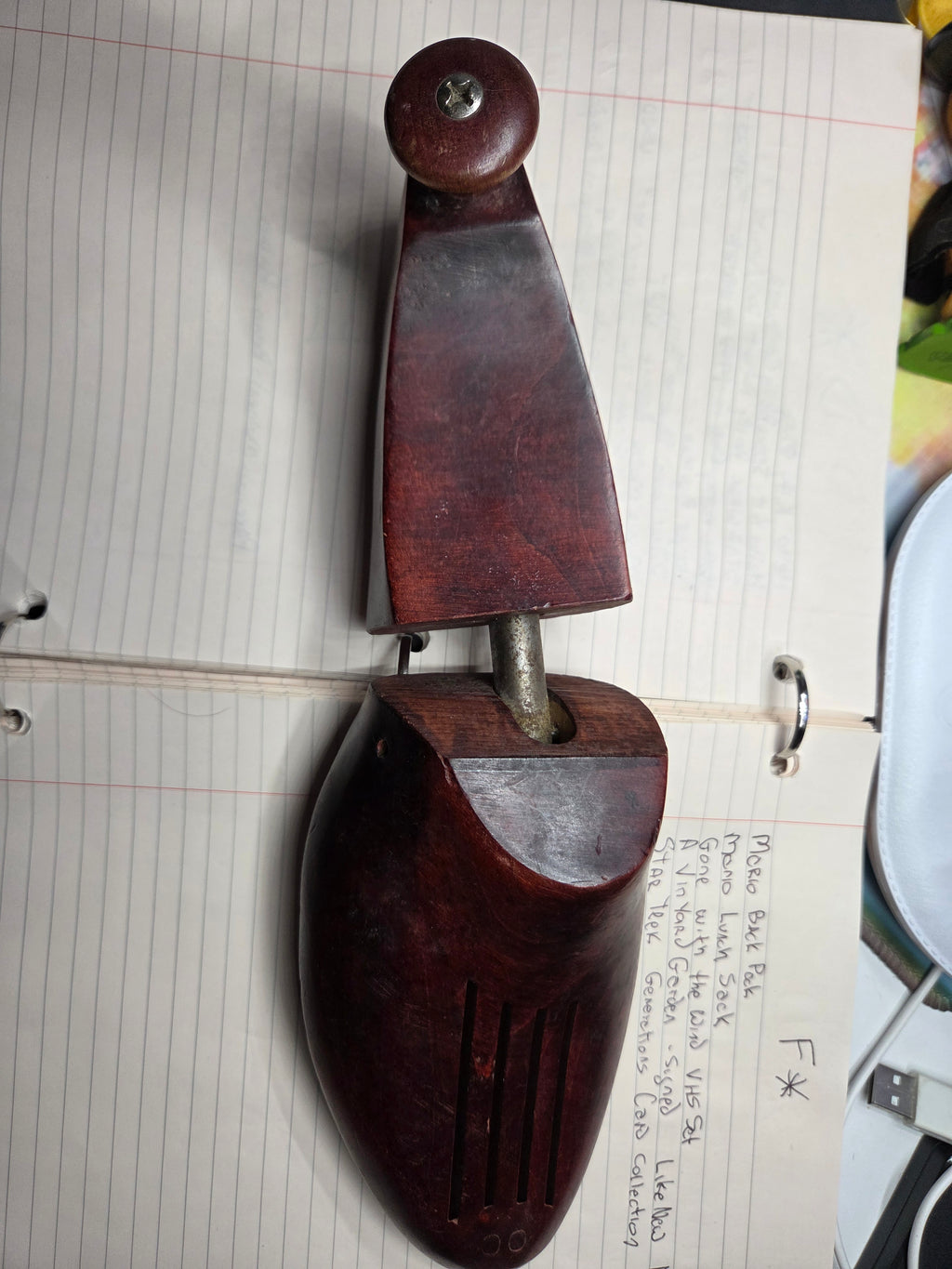 Pair Mid Century Wooden & Metal Shoe Stretchers – Size 10.5 Narrow