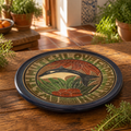 "With Much Love from Roatan" Vintage Folk Art Ceramic Plate – Dolphin Motif (Preowned)