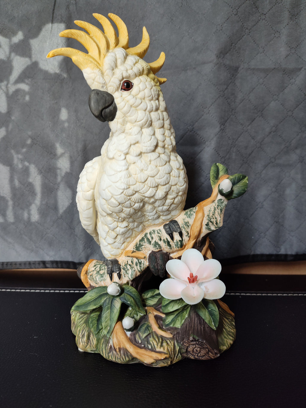 Vintage Jonathan Byron White Cockatoo Figurine — Artist Signed