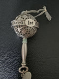 Hallmark Baby's First Christmas Silver Baby Rattle Ornament — 2020