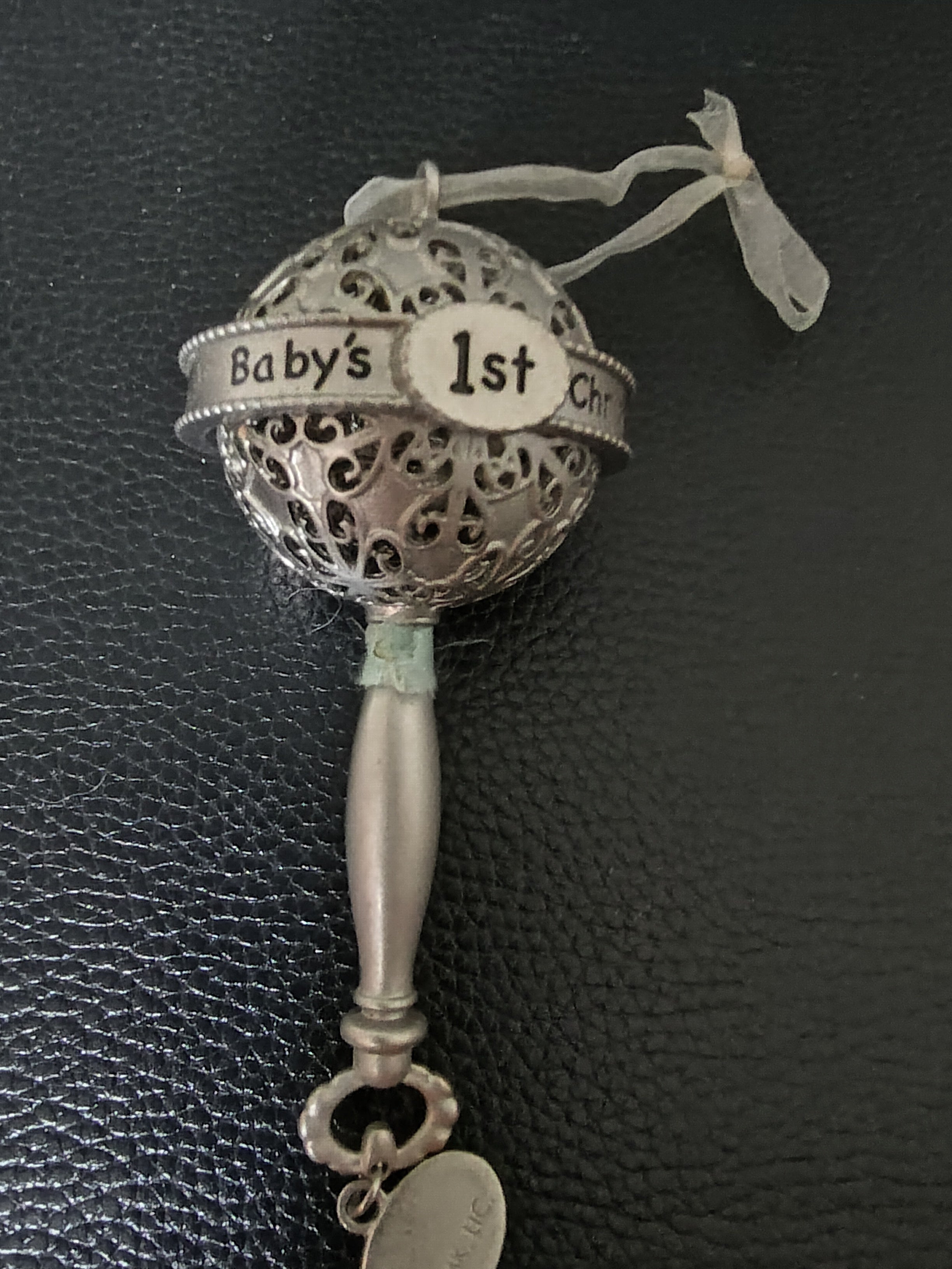 Hallmark Baby's First Christmas Silver Baby Rattle Ornament — 2020