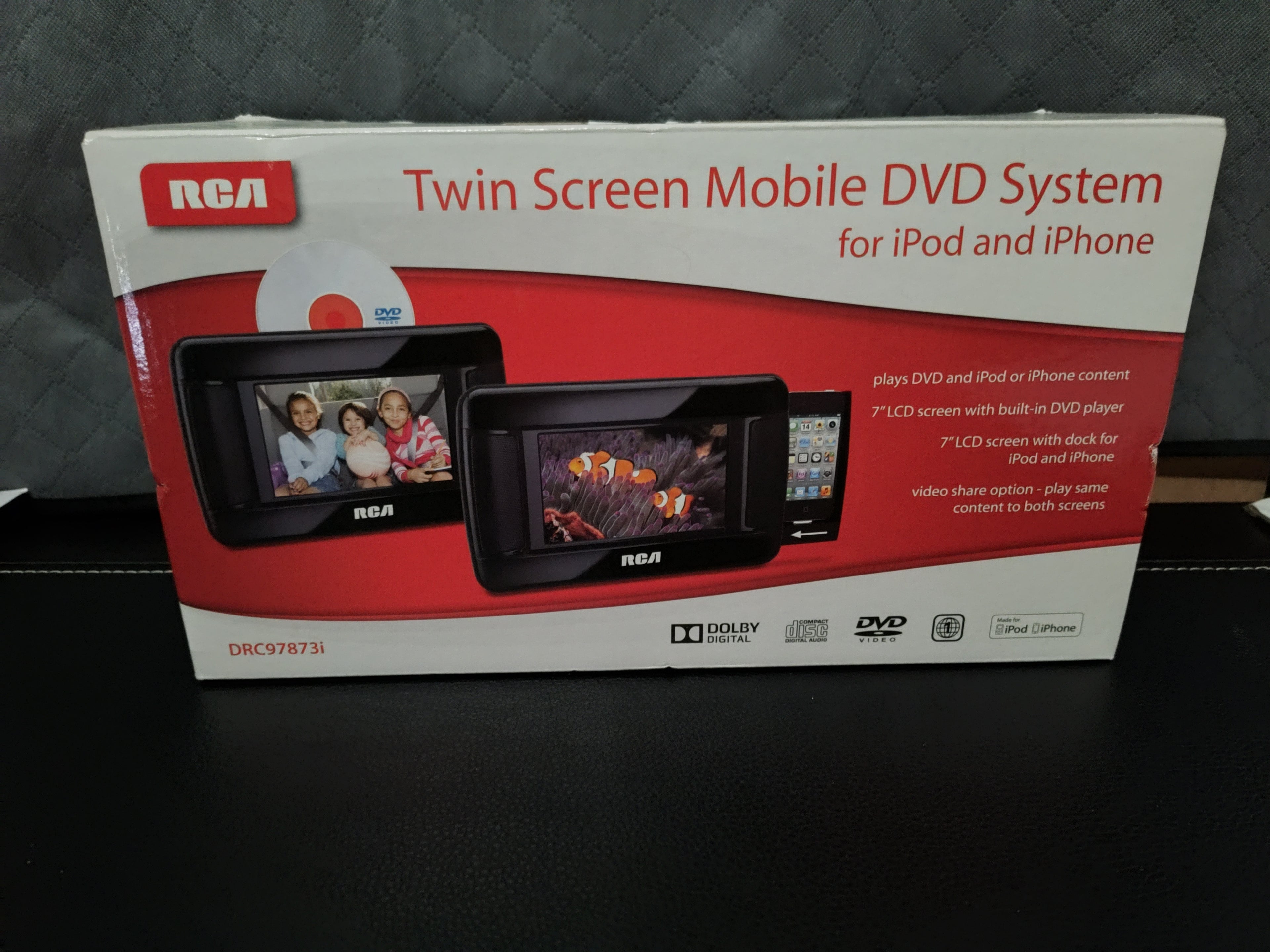 RCA Twin Screen Mobile DVD System – Model DRC97873i (Dual 7" LCD Screens)