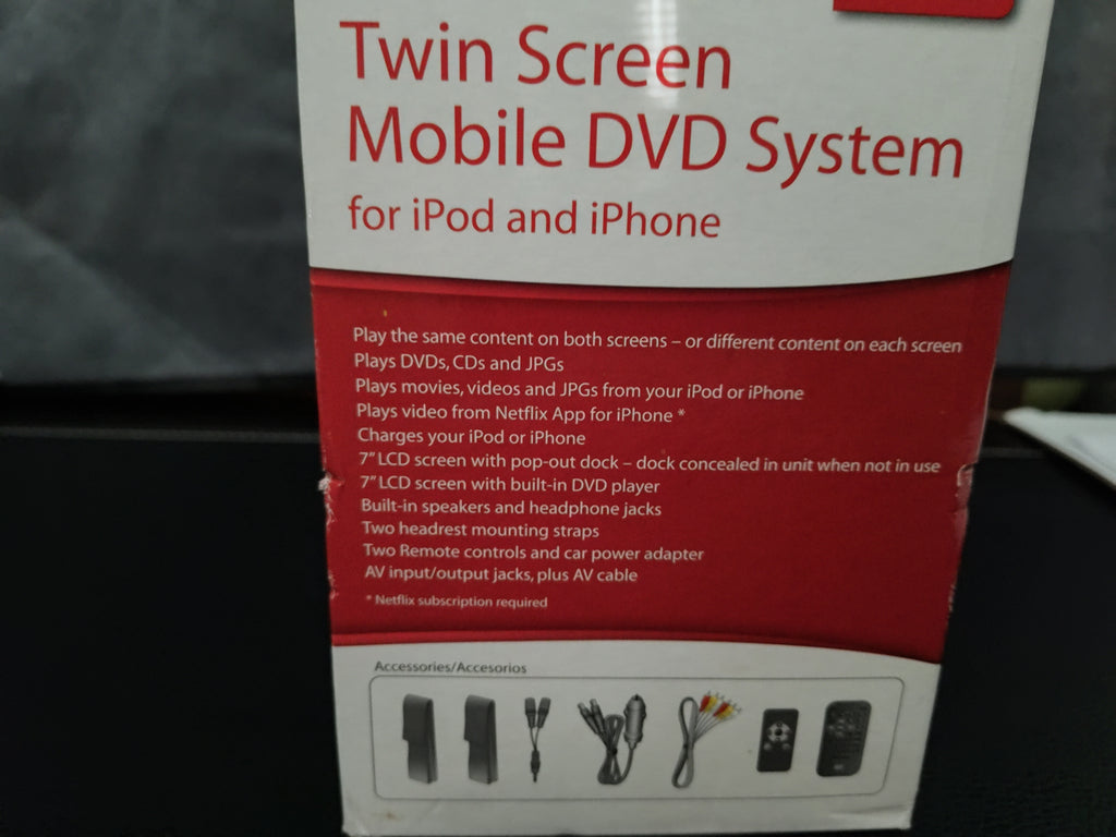 RCA Twin Screen Mobile DVD System – Model DRC97873i (Dual 7" LCD Screens)