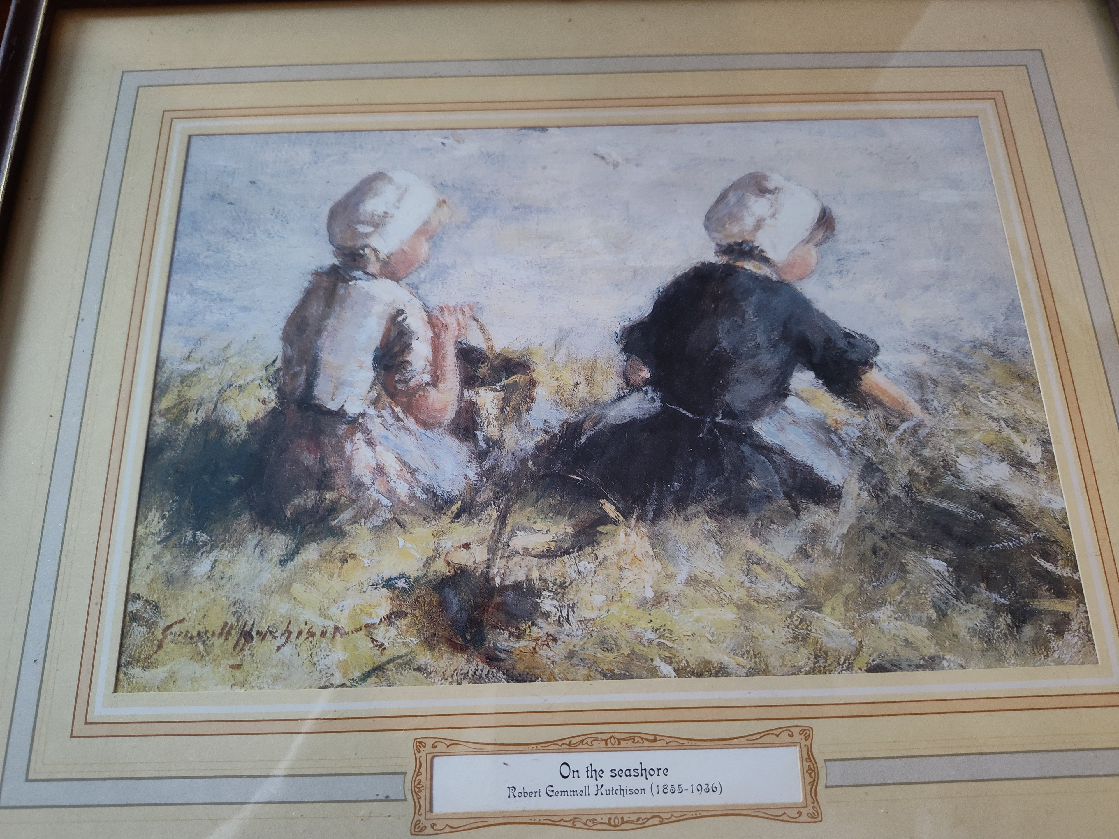 "On the Seashore" Framed Art Print – Robert Gemmell Hutchison, Scottish Impressionist