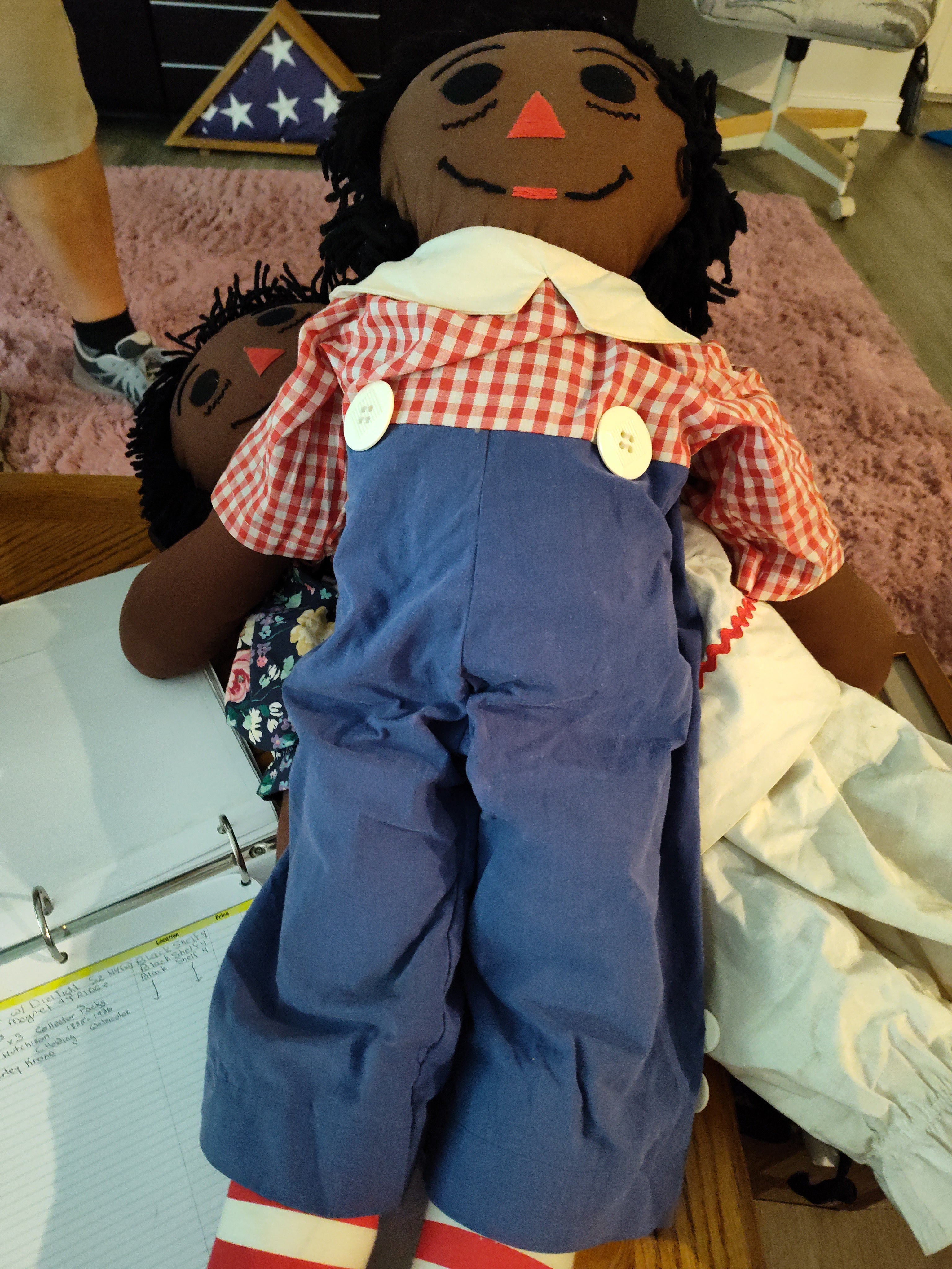 Unique and Vintage African American Raggedy Ann and Andy doll