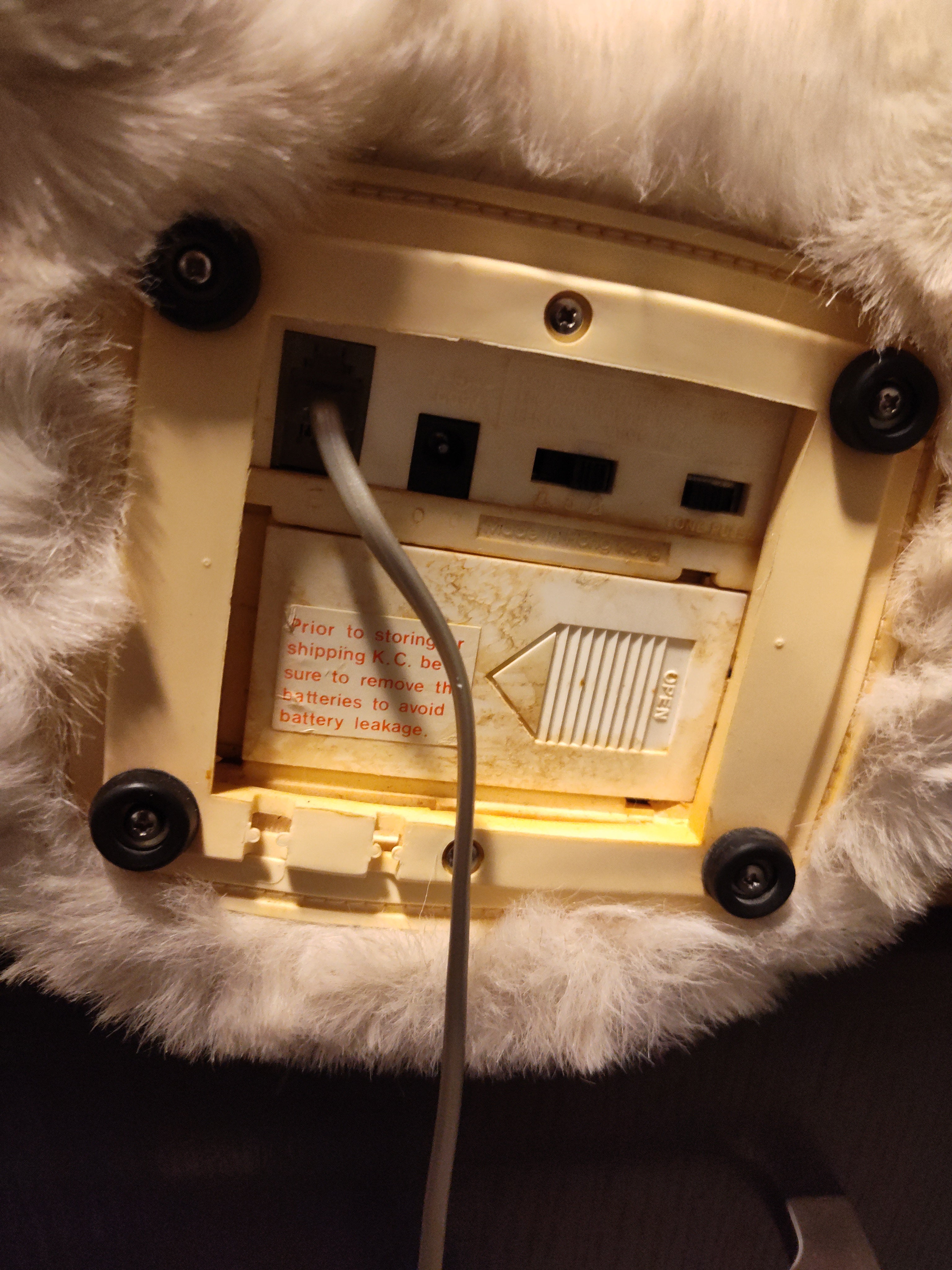 Vintage 1986 TeleConcepts K.C. Bearifone II Talking Animated Plush Bear Speakerphone