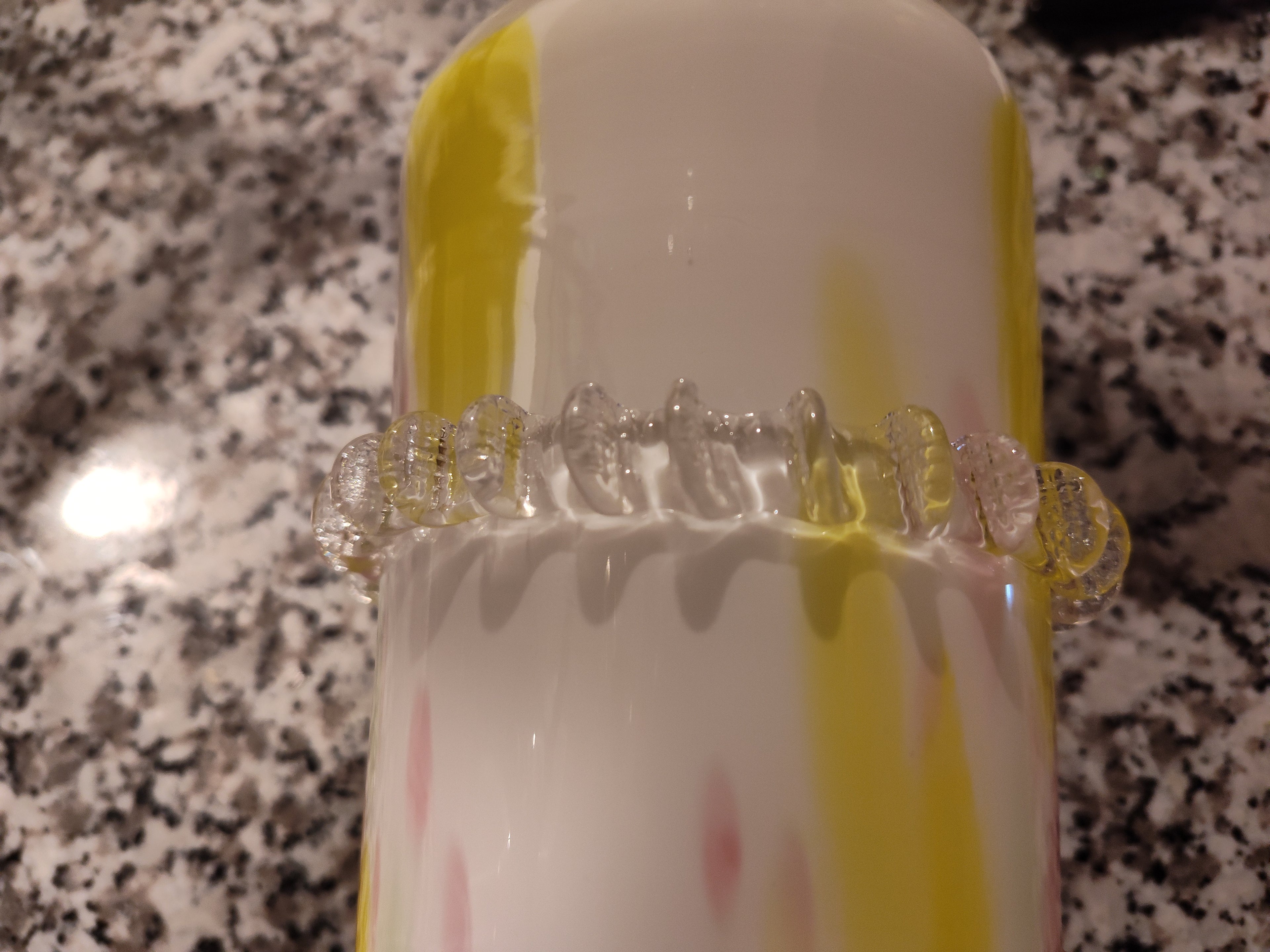 Vintage Hand-Blown Art Glass Pitcher – Spatter / End of Day Pattern
