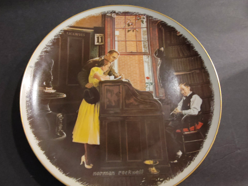 Gorham Norman Rockwell "The Marriage License" Collector Plate – Fine China