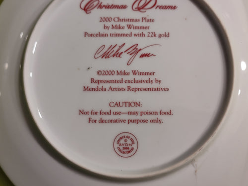 Avon "Christmas Dreams" Collectible Plate – African American Version