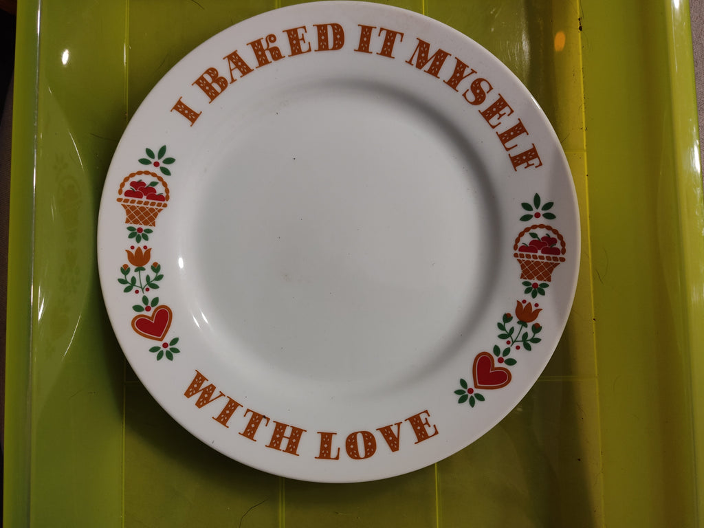 Vintage 1982 Avon "I Baked It Myself With Love" Porcelain Plate – 9" Like New