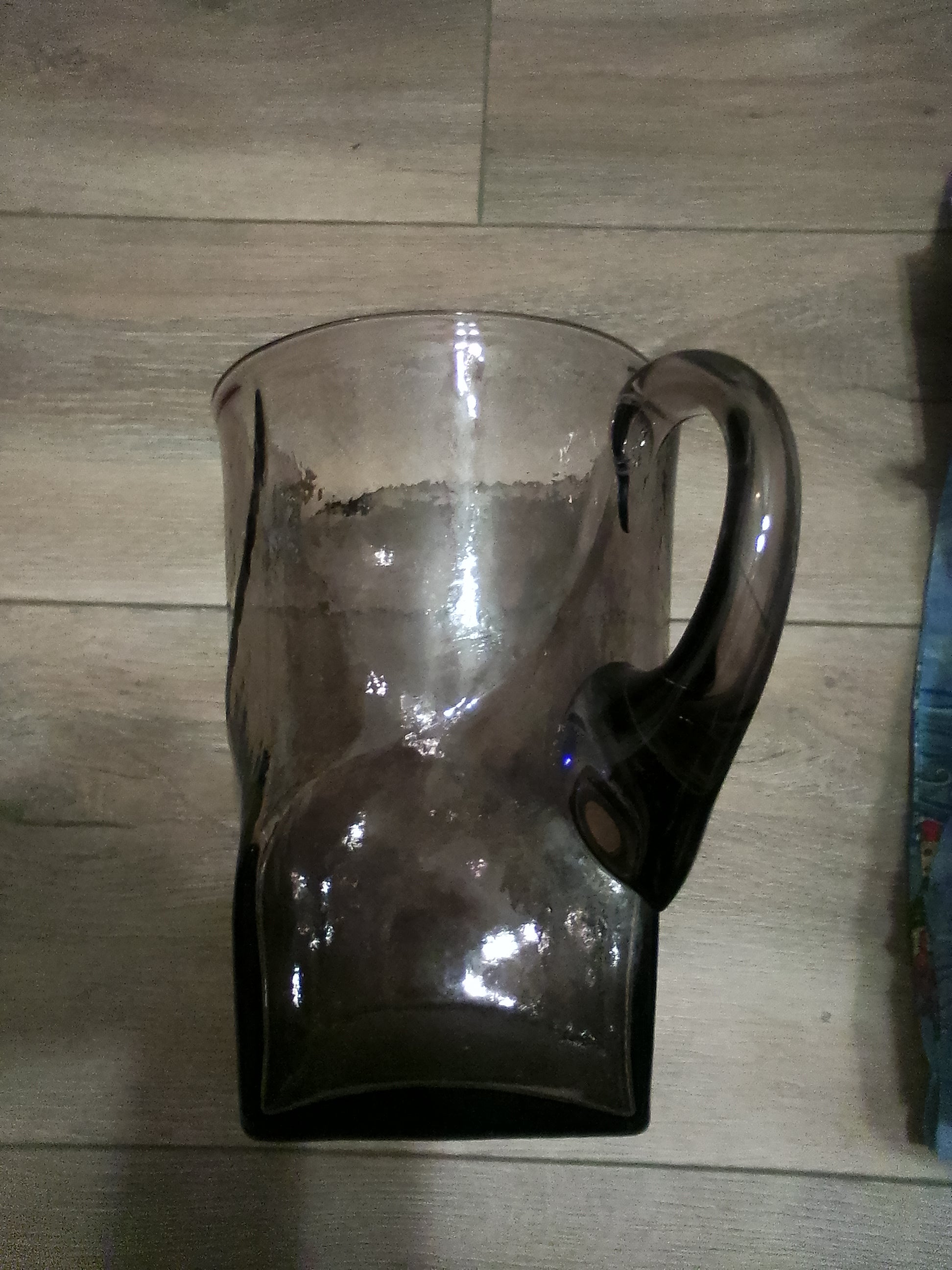Vintage Morgantown Glass "Square Jug" Pitcher – Smoky Amethyst
