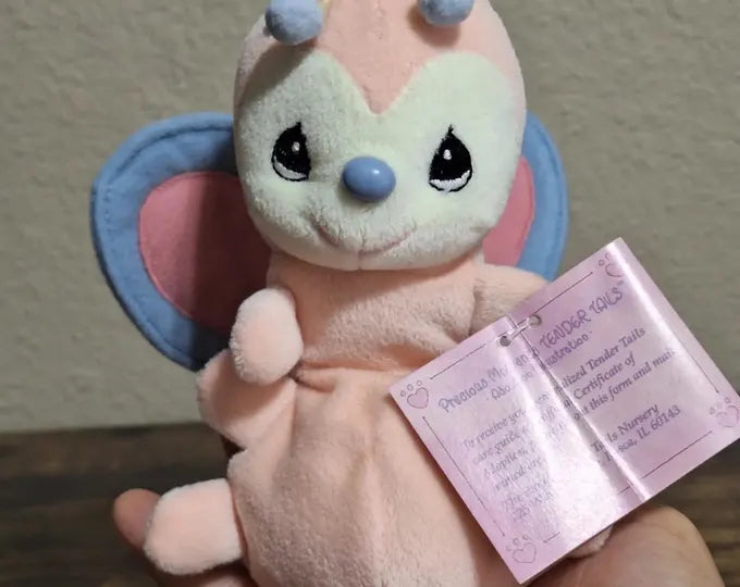 Precious Moments Tender Tails Pink Butterfly Plush by Enesco (1998) NWT