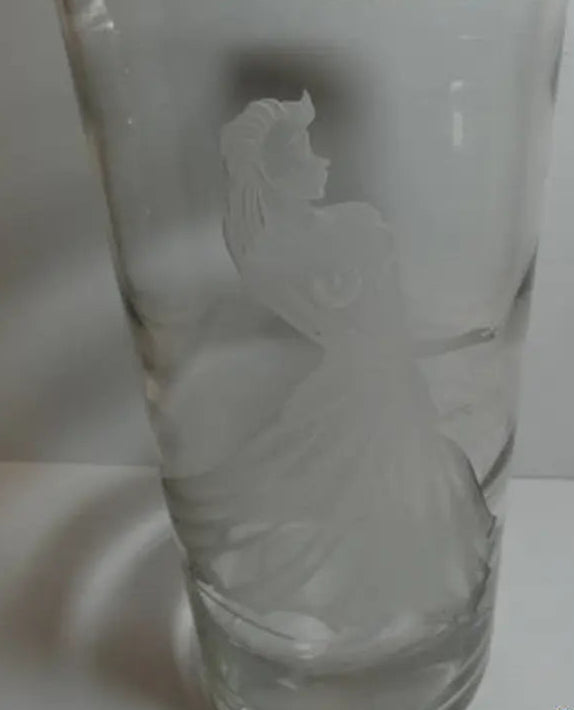 Vintage Tiffin #5859 Flip Vase — Sand Carved Nude Dancer (1940s)
